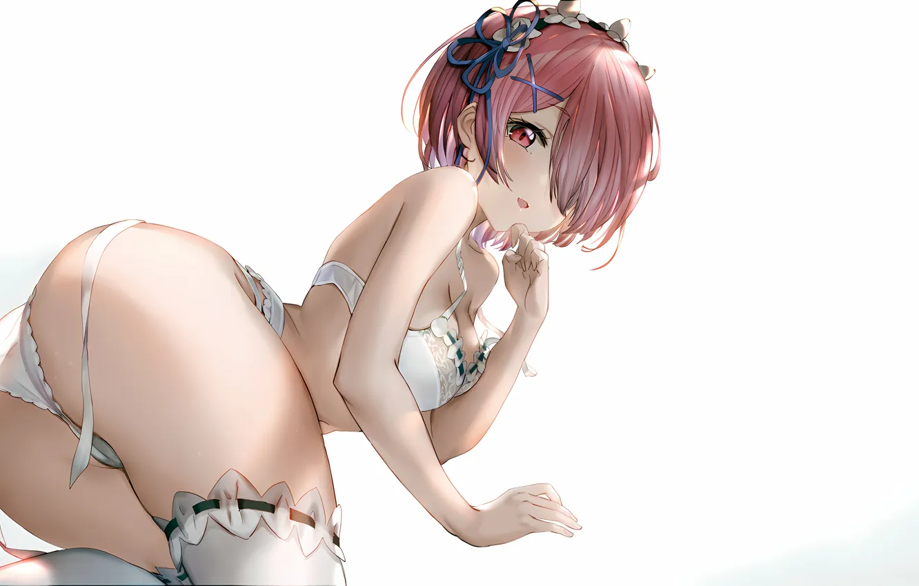 Photo wallpaper girl, sexy, lingerie, Cameltoe, ass, bra, cleavage, panties