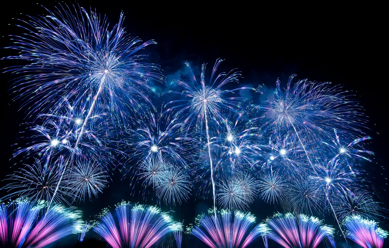 Photo wallpaper beauty, salute, fireworks