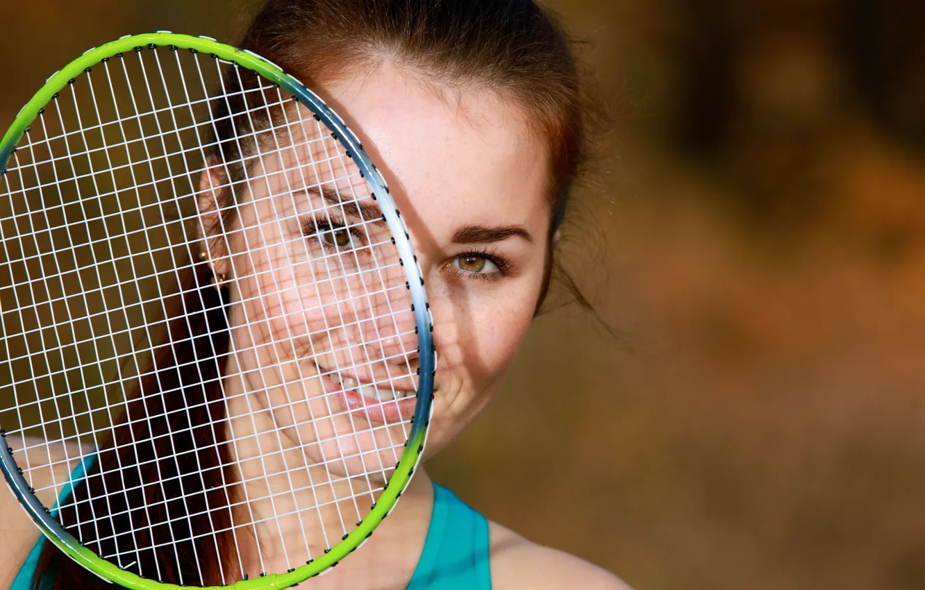 Photo wallpaper look, model, racket, Stefany Sonri