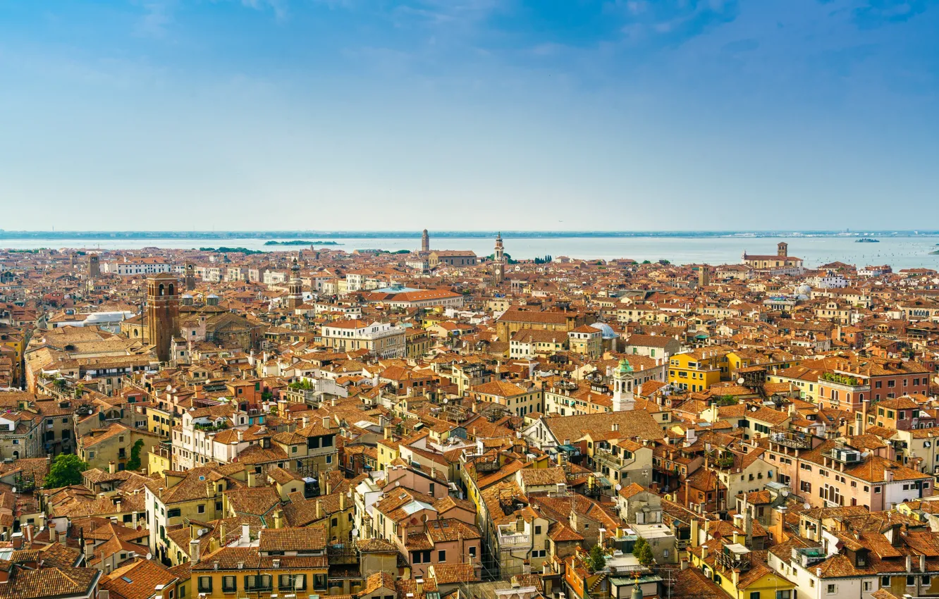 Photo wallpaper the sky, building, panorama, Venice