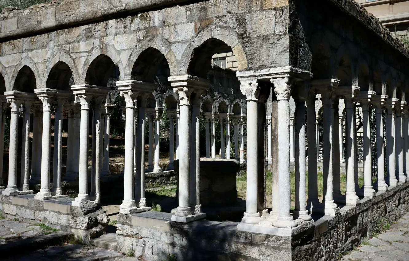 Photo wallpaper columns, arch, architecture, An ancient place