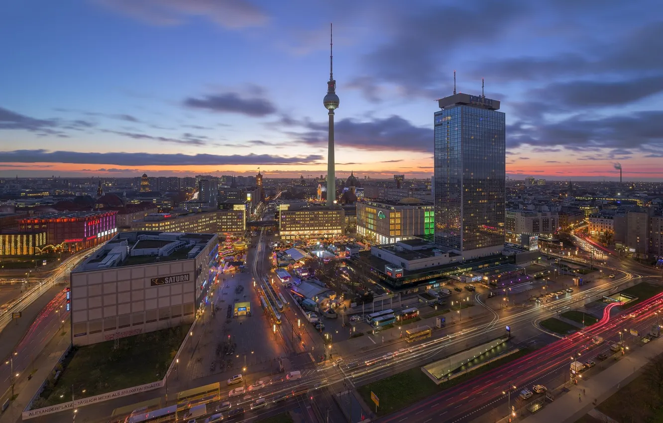 Photo wallpaper the city, Germany, panorama, Berlin, Berlin
