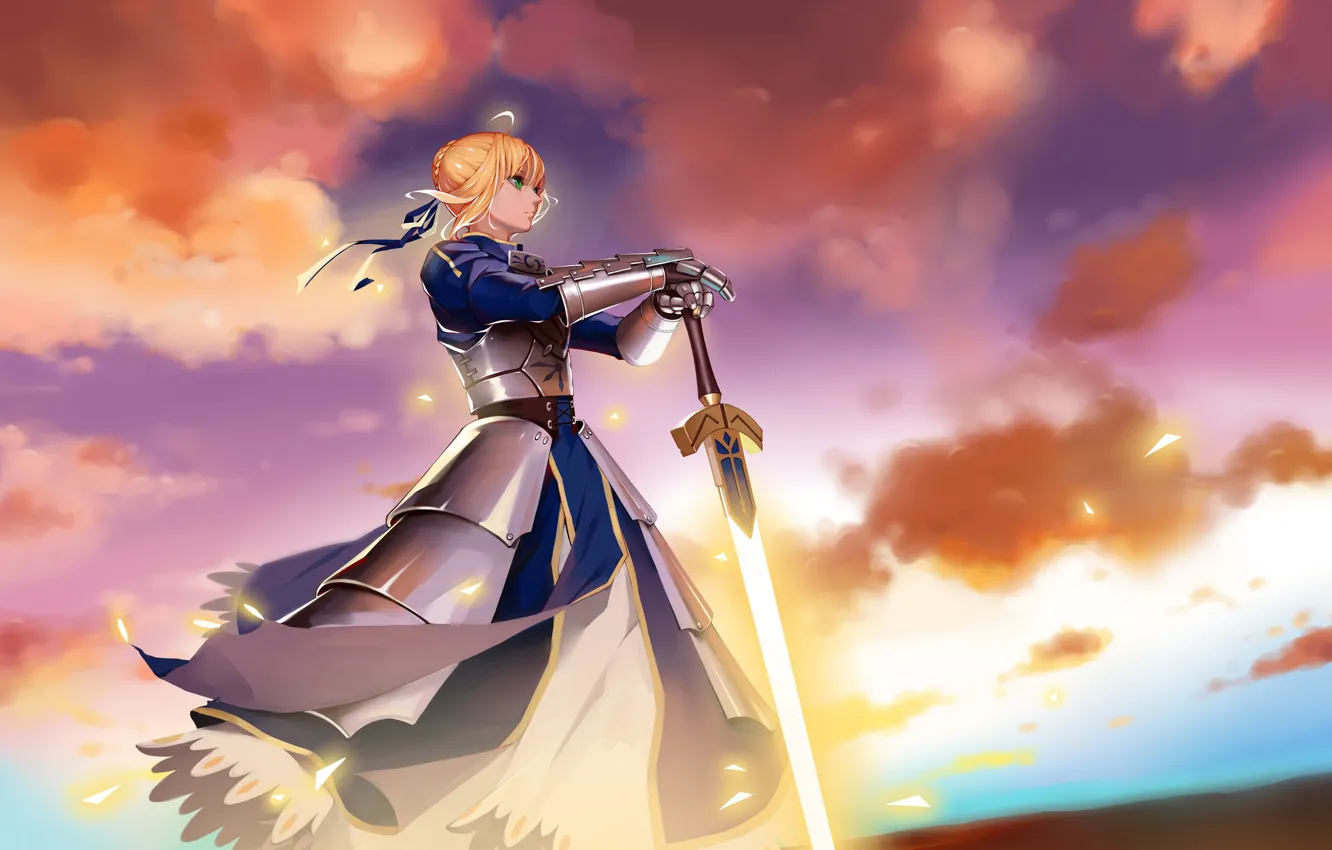 Photo wallpaper anime, art, character, the saber, Fate Grand Order