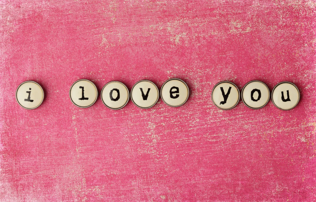 Photo wallpaper love, letters, background, pink, the inscription, words, I love you