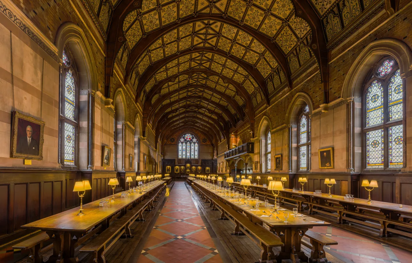 Photo wallpaper Oxford, Dining Hall, Keble College, Diliff