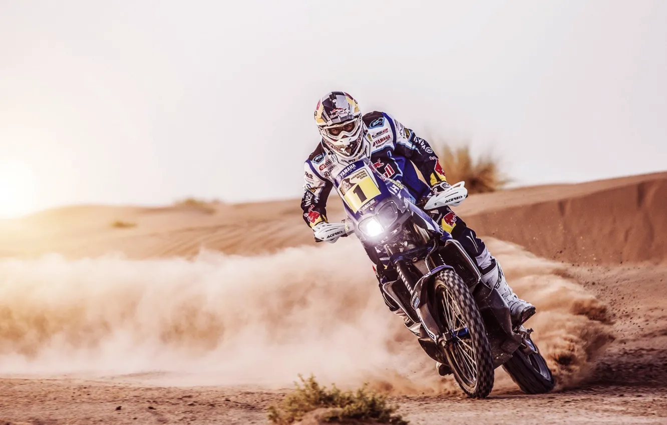 Photo wallpaper sport, desert, Moto