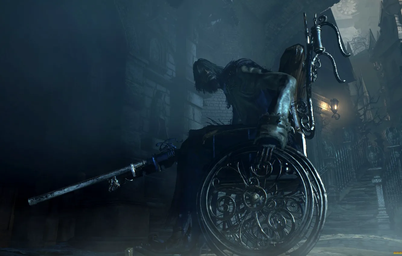 Photo wallpaper fantasy, action, blood, video games, role, bloodborne, the product