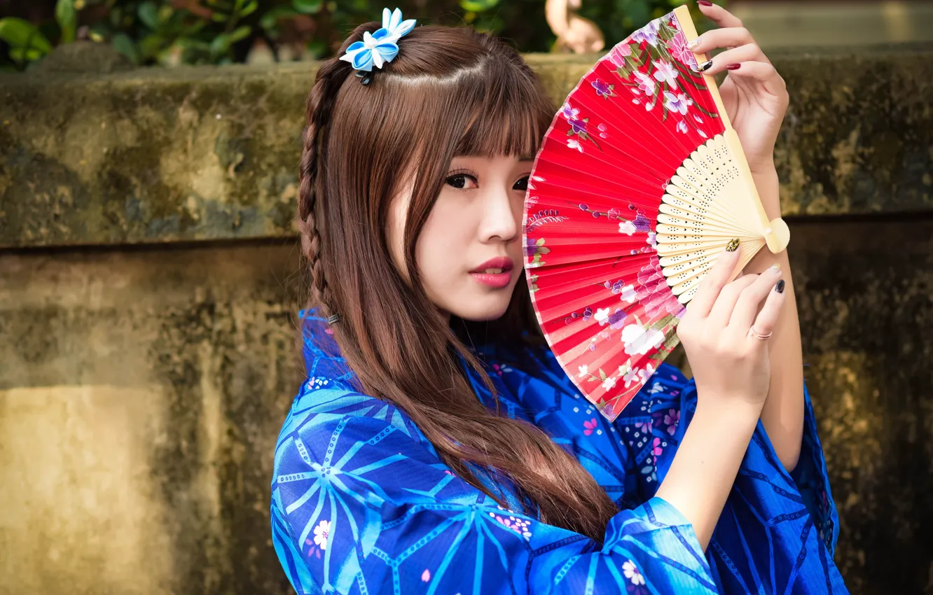 Photo wallpaper look, girl, style, fan