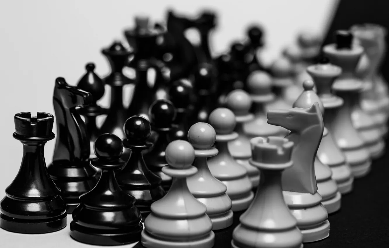 Photo wallpaper chess, pawn, figure, rook
