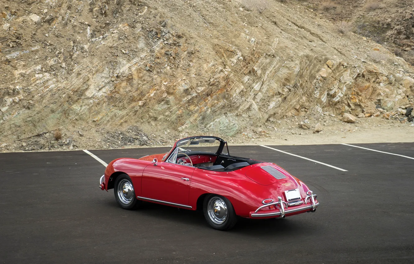 Photo wallpaper Porsche, retro, 1959, 356, Porsche 356A 1600 Cabriolet