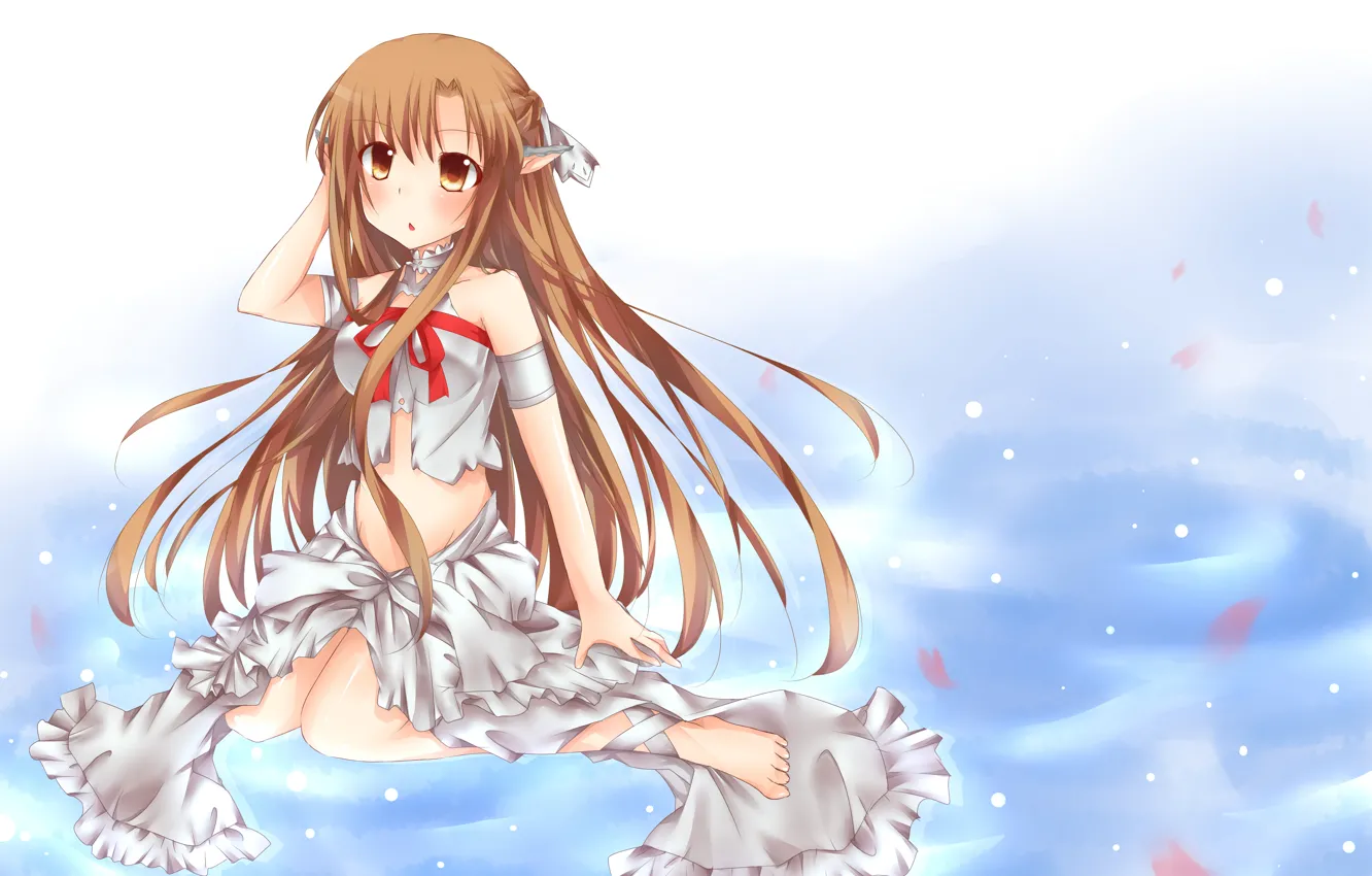 Photo wallpaper girl, elf, dress, long hair, elf, sword art online, sword art online, sao