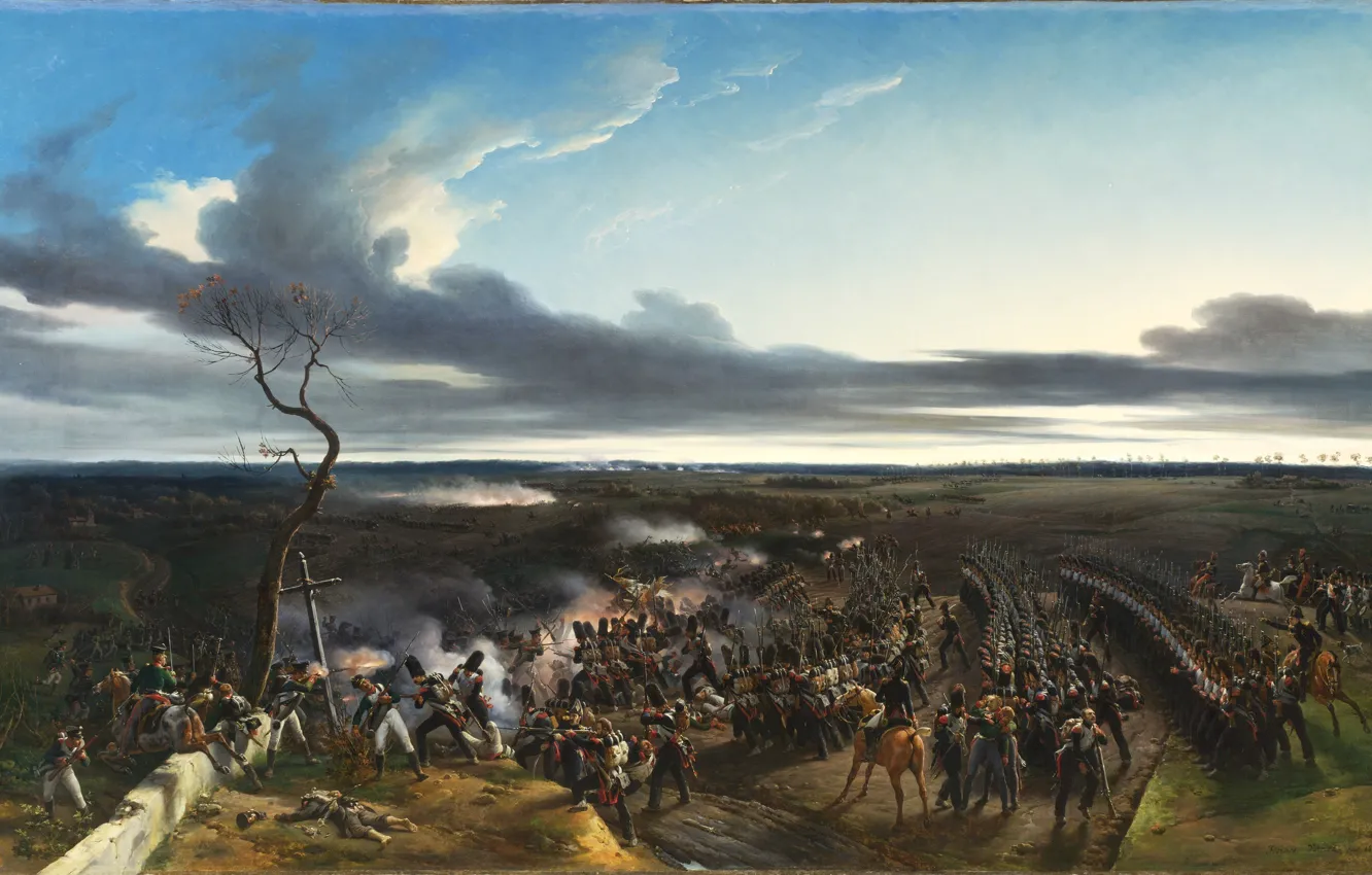 Photo wallpaper oil, picture, canvas, "Battle of Montmirail", Jean-Horace Vernet