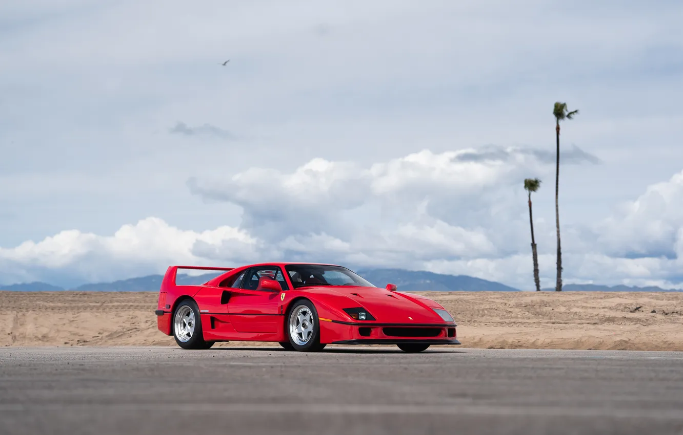 Photo wallpaper Ferrari, F40, 1990, Ferrari F40