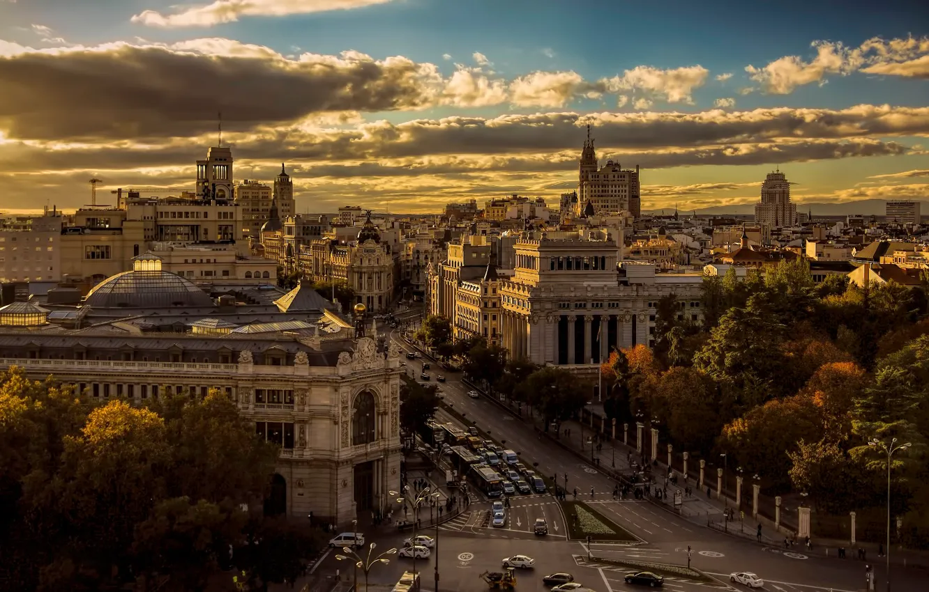 Photo wallpaper view, top, Spain, Madrid