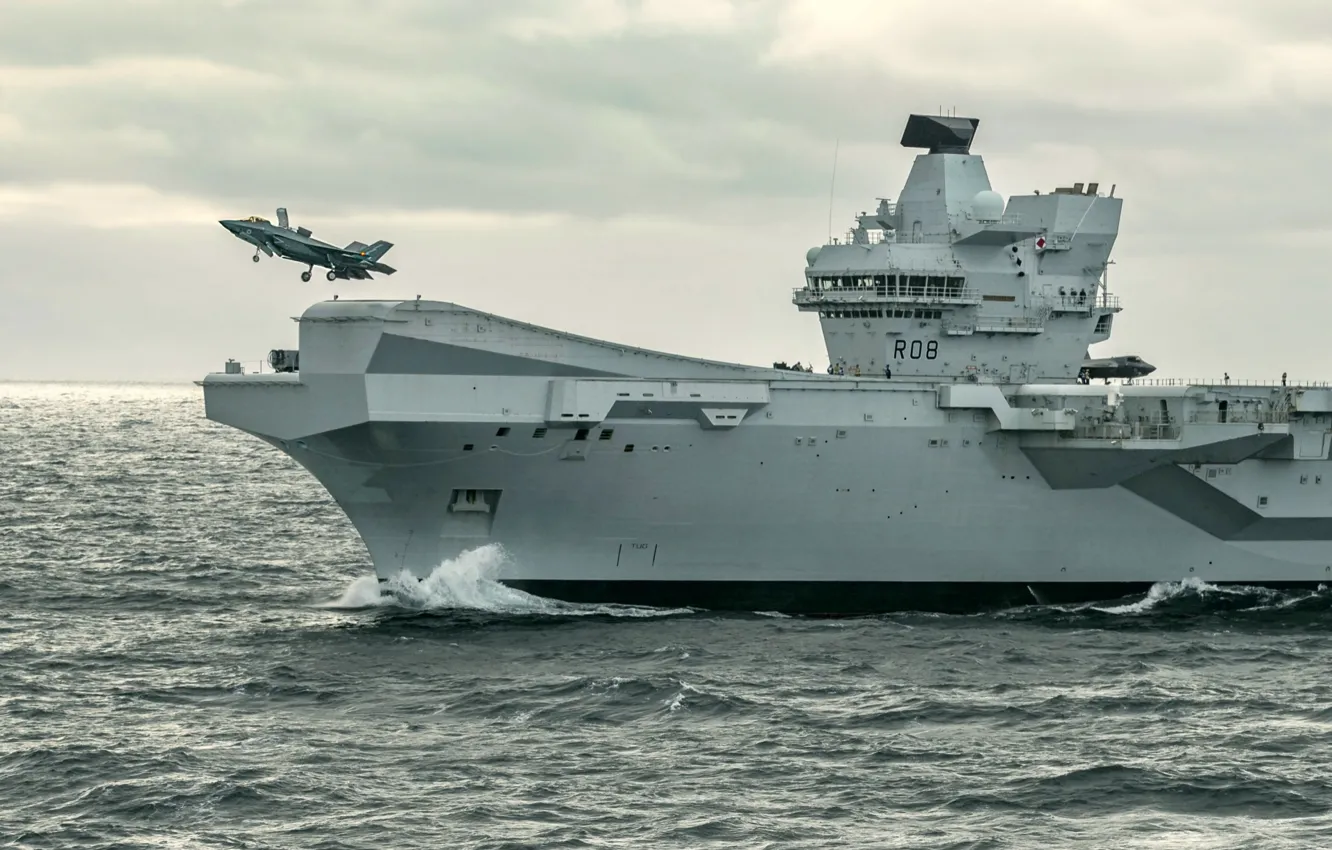Photo wallpaper UK, the carrier, The Royal Navy, HMS QUEEN Elizabeth