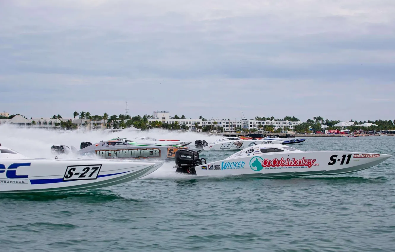 Photo wallpaper speed, boats, races