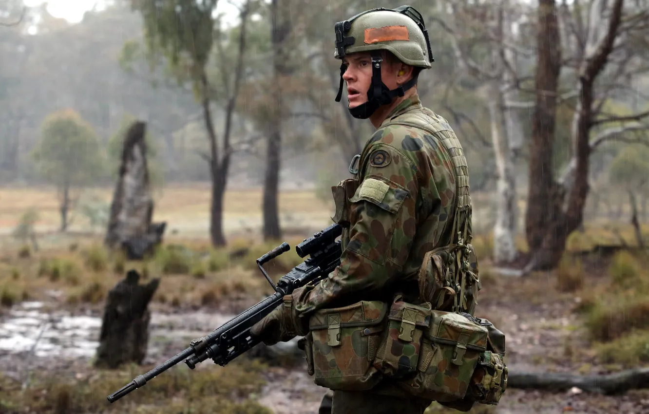 Photo wallpaper weapons, army, soldiers