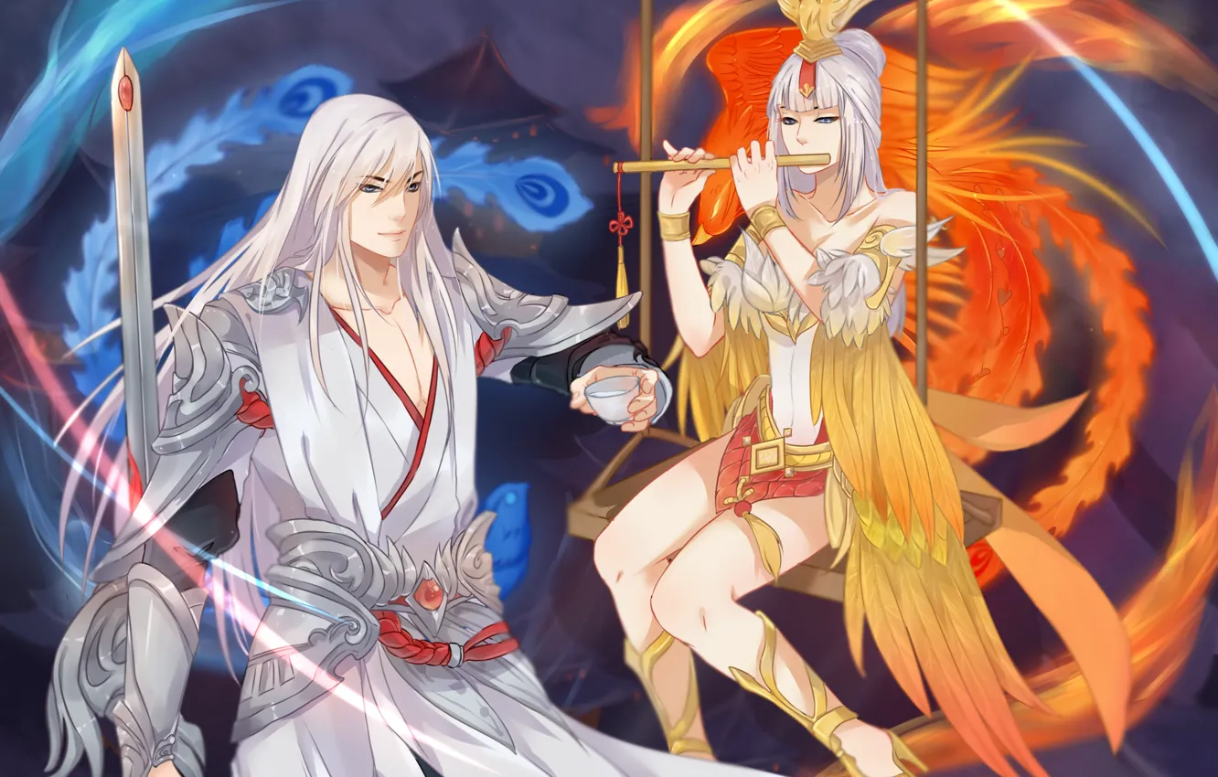 Wallpaper the game, art, fantasy, the king of glory, Li Ba Wang Zhaojun ...