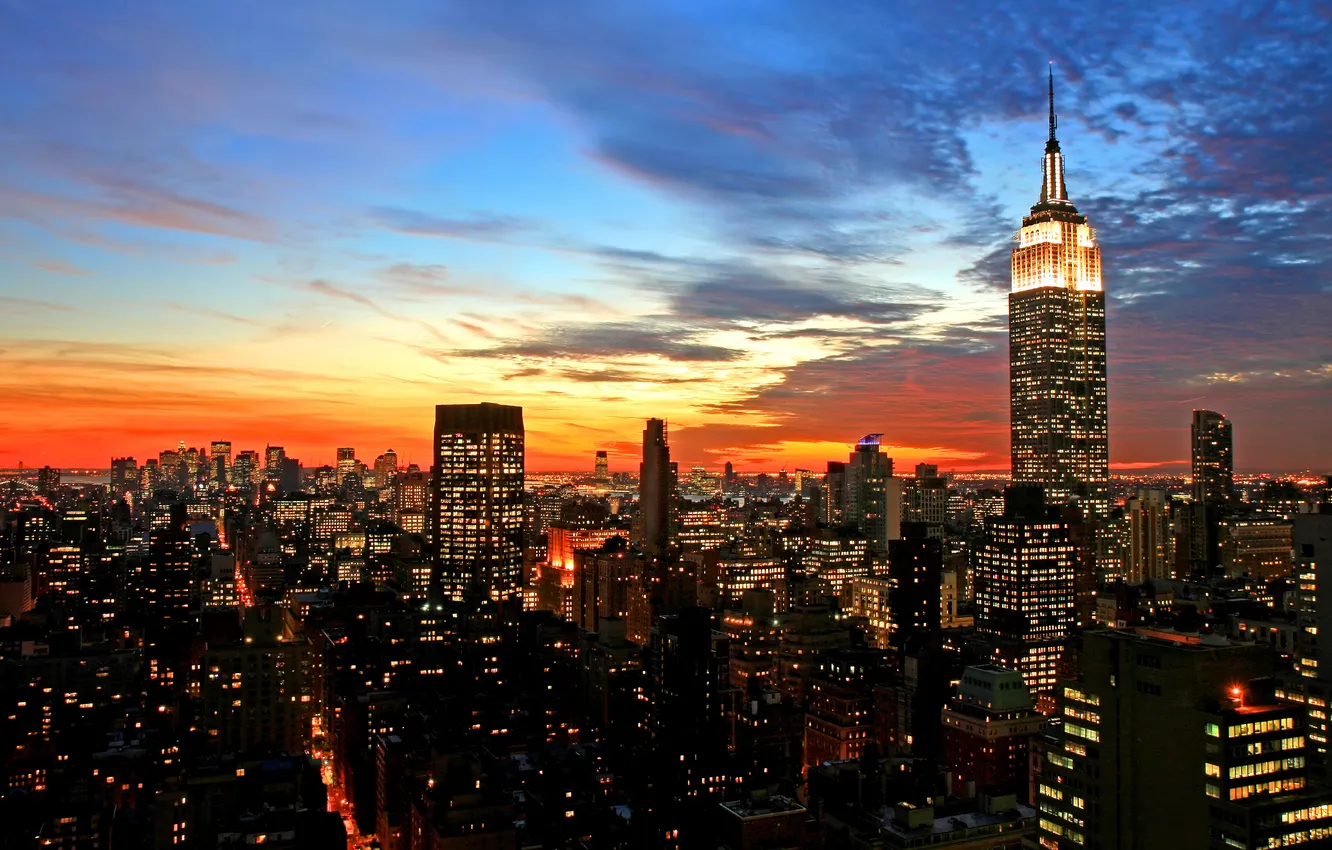 Photo wallpaper the city, New York, Empire State Building