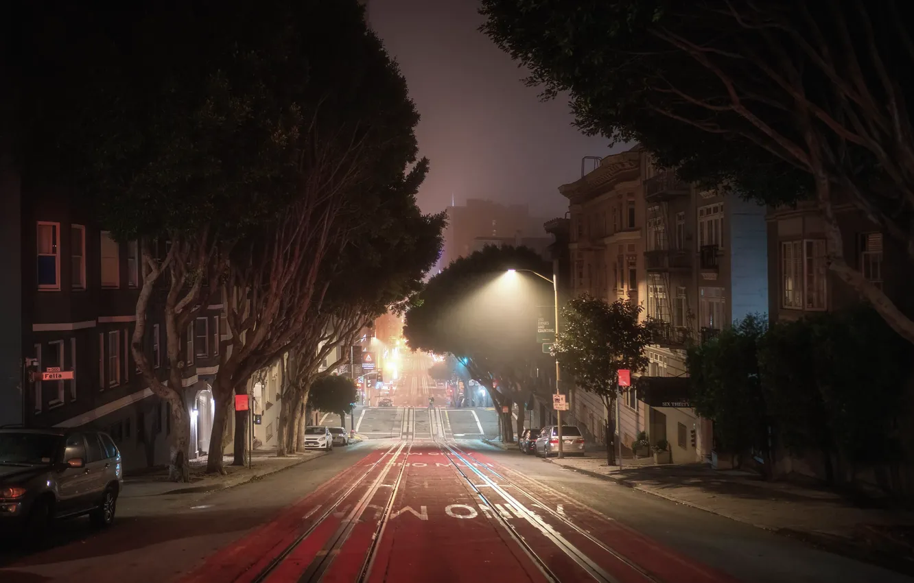 Photo wallpaper the city, San Francisco, Foggy Morning