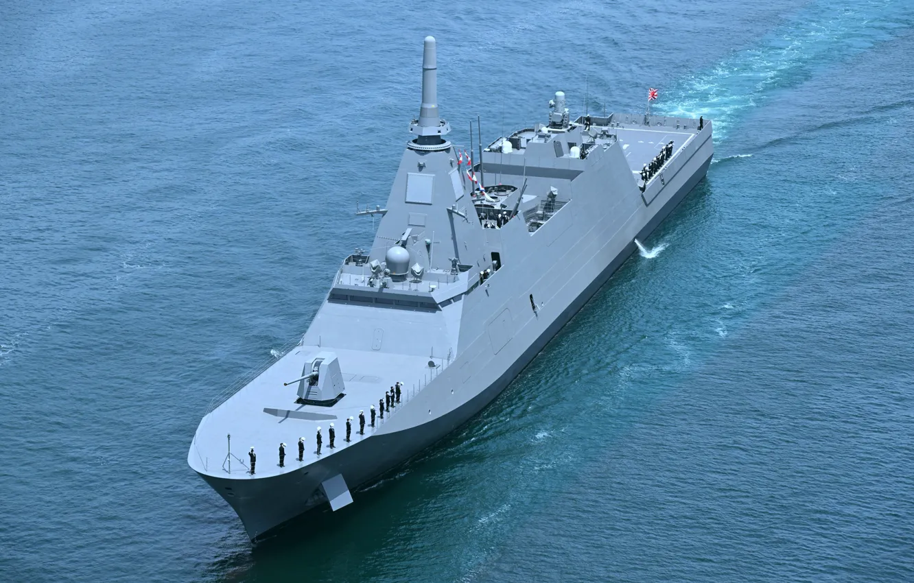 Photo wallpaper Japan, FFM-1, JS Mogami, multipurpose frigate