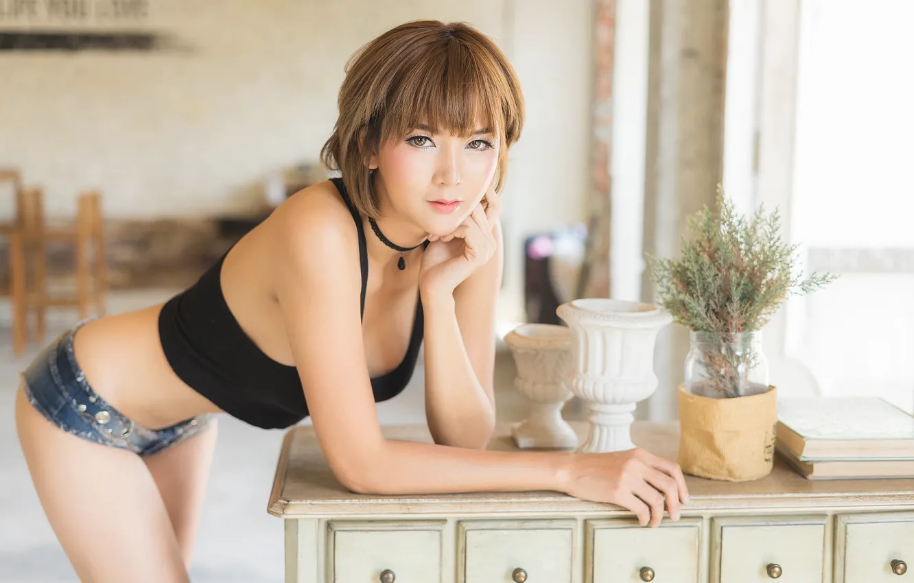 Photo wallpaper look, pose, model, Natchanan