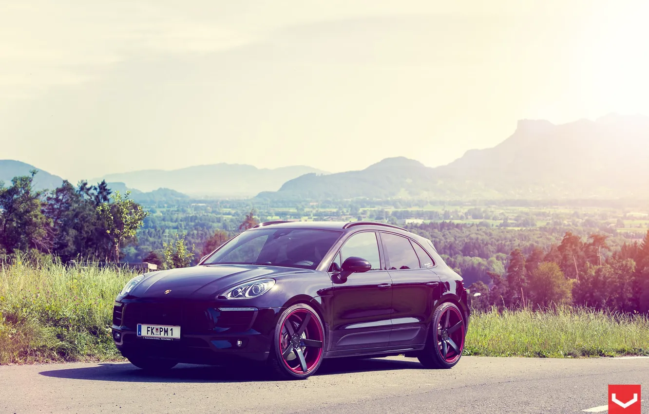 Photo wallpaper nature, auto, Porsche Macan on CV3