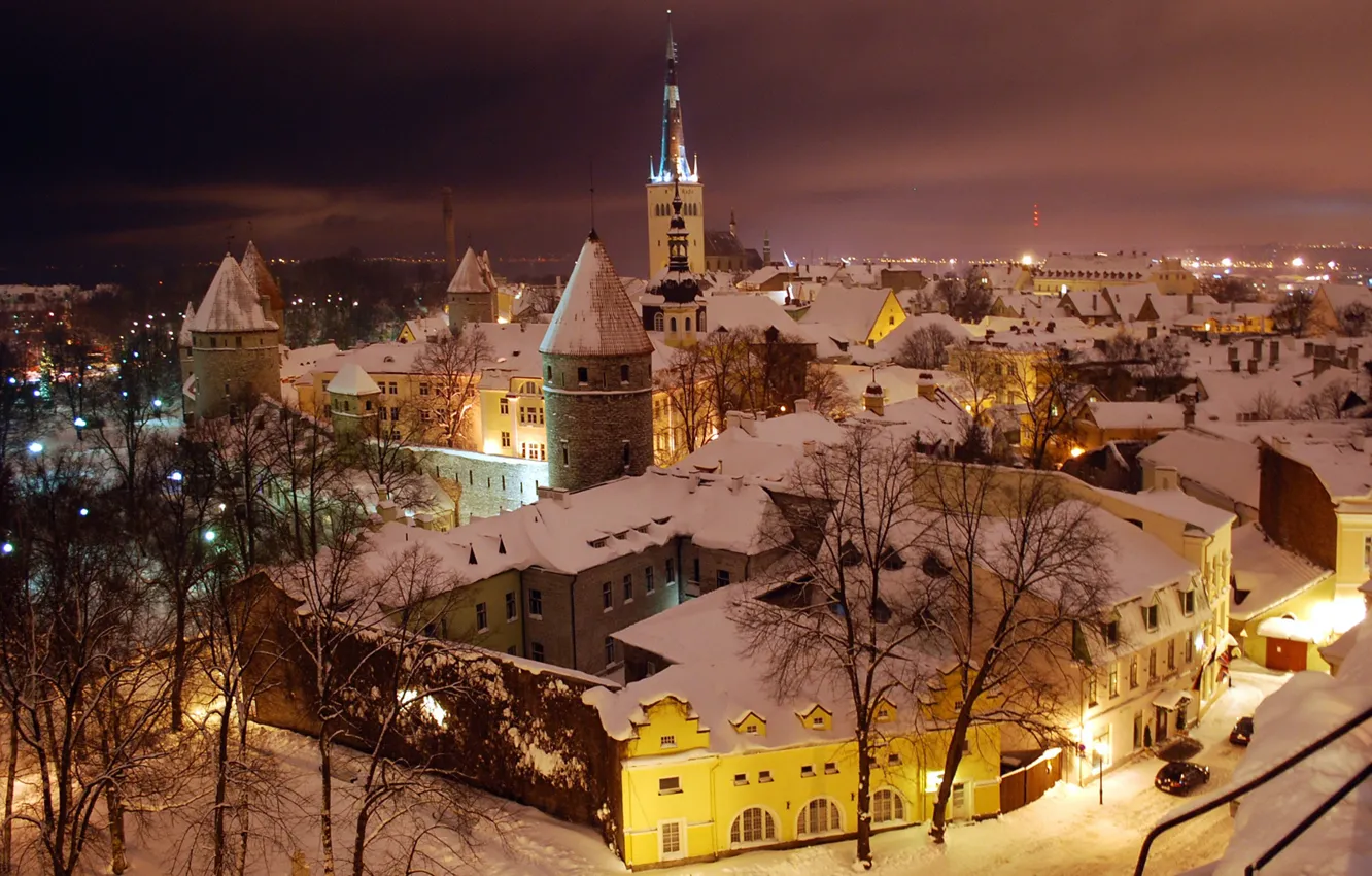 Photo wallpaper winter, Estonia, Tallinn