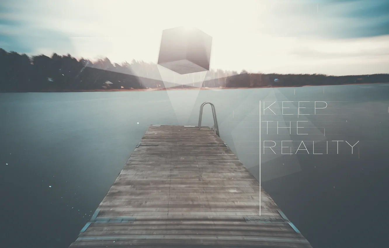 Photo wallpaper box, water, minimak, keep the reality