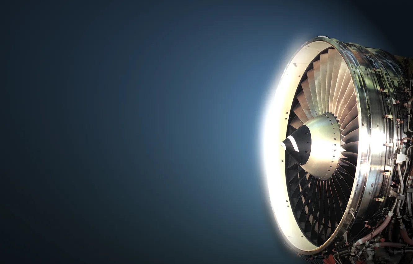 Photo wallpaper light, blue, glare, shadow, turbine, the plane, jet, Turbo