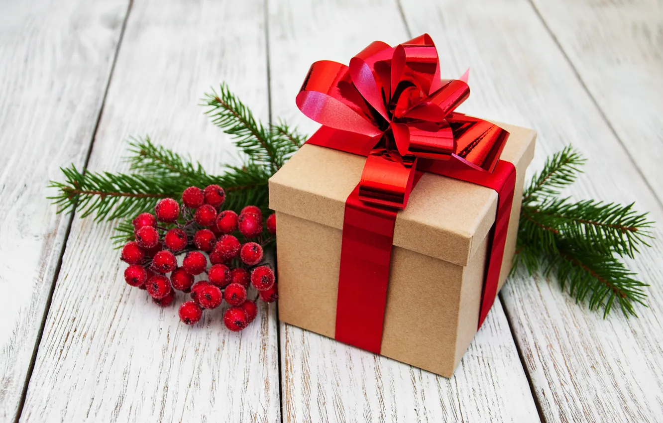 Photo wallpaper decoration, gift, new year, Christmas, Christmas, wood, New Year, decoration