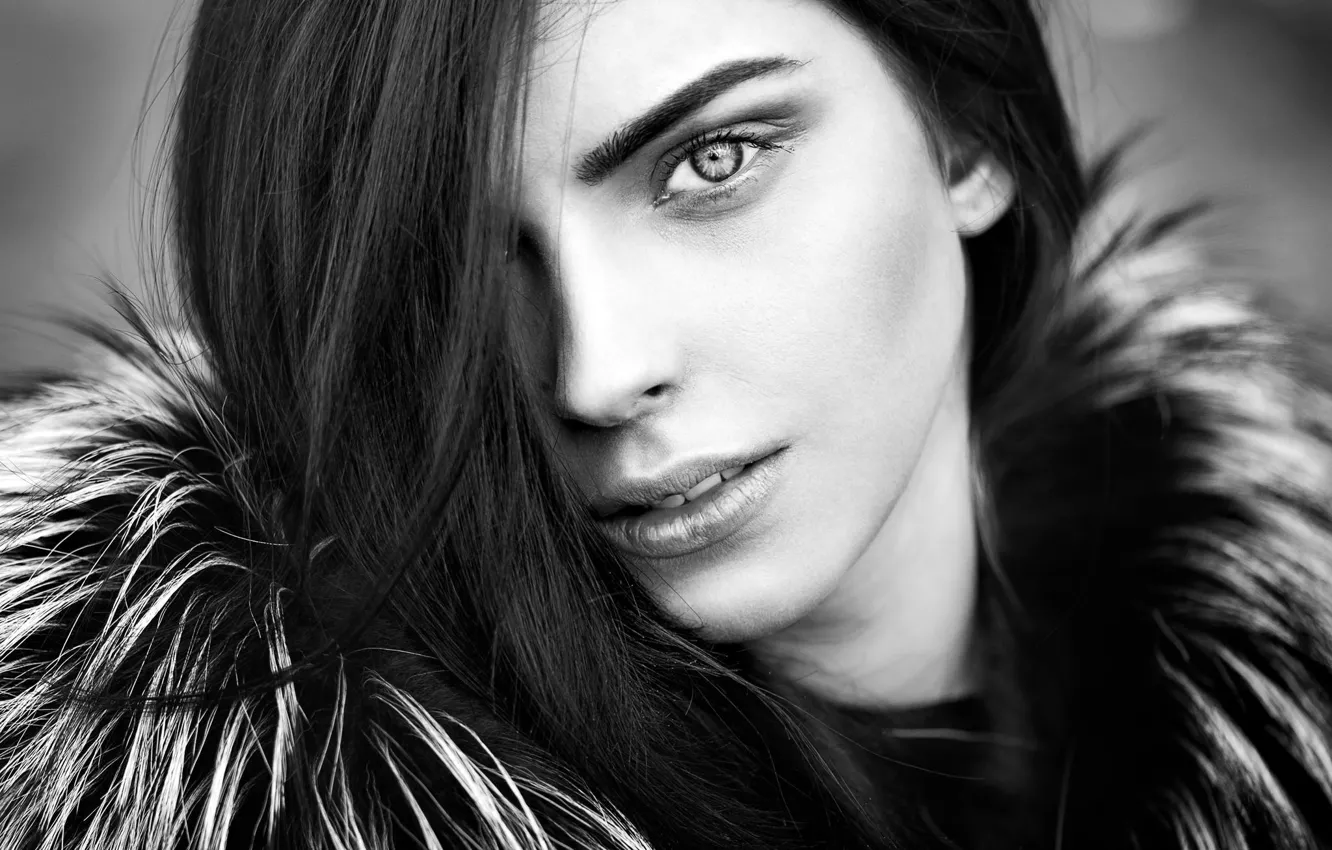 Photo wallpaper look, hair, portrait