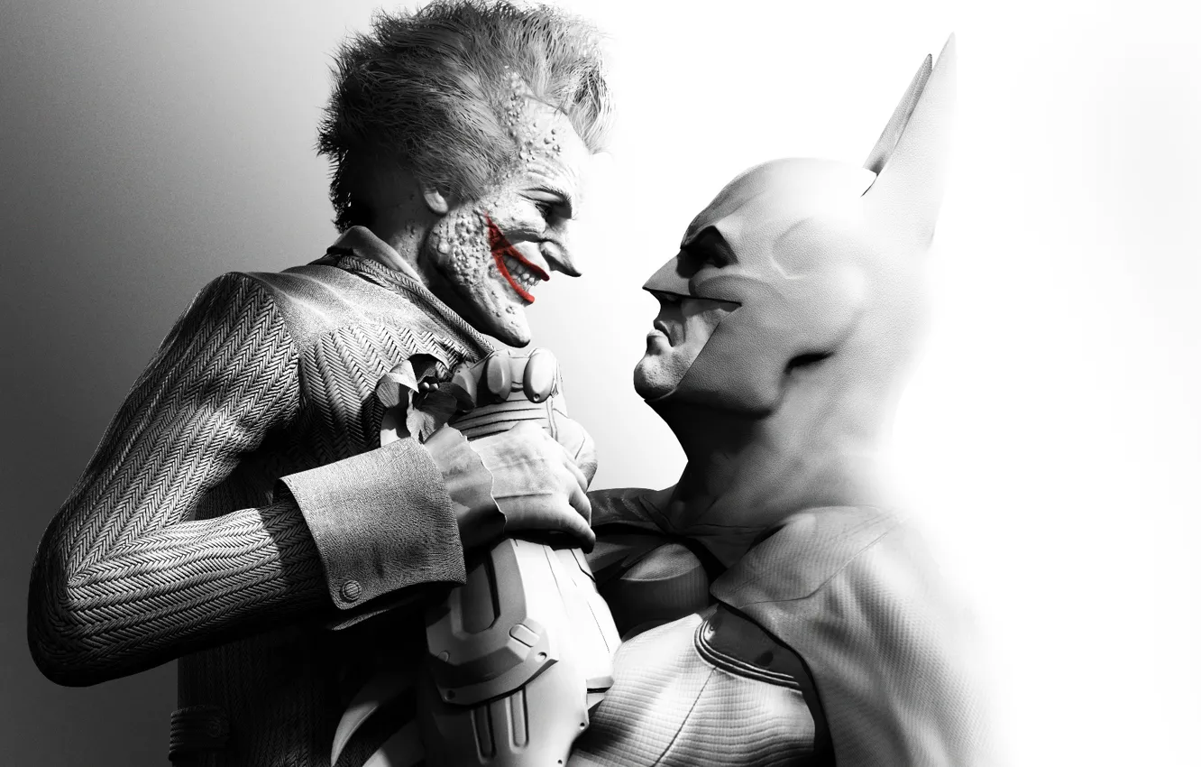 Photo wallpaper batman, Joker, Joker, Batman Arkham City