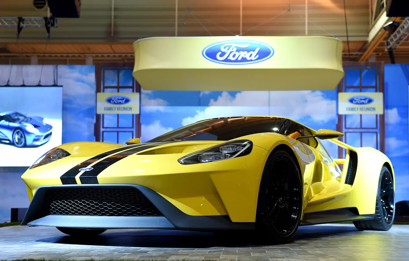 Photo wallpaper Ford, Yellow, New
