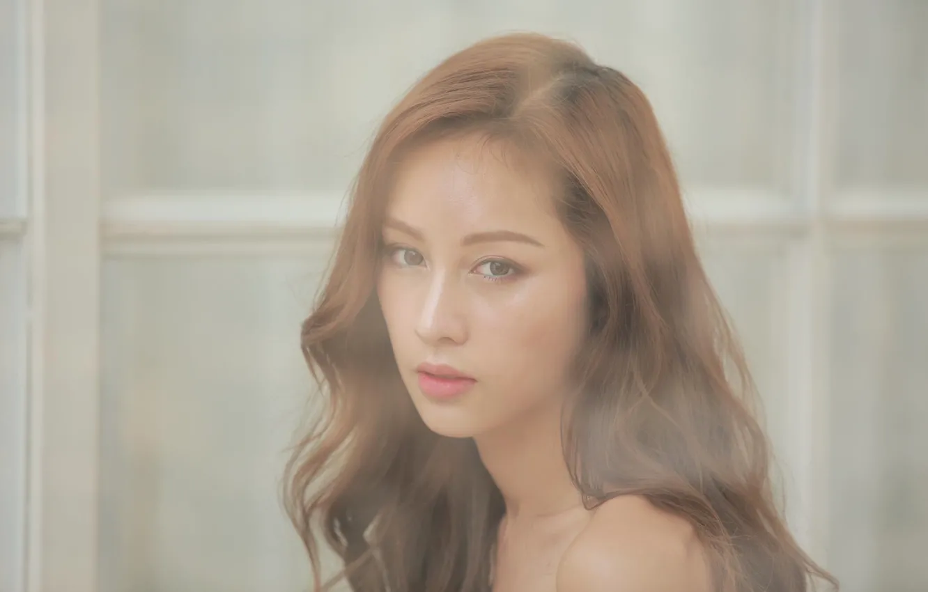 Photo wallpaper girl, beautiful, model, pretty, hair, asian, pose