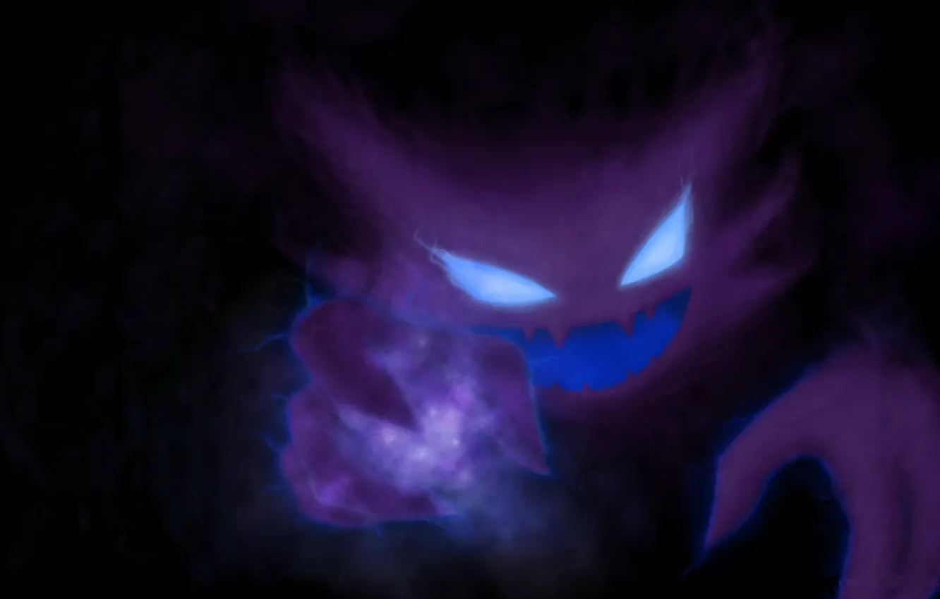 Photo wallpaper monster, mouth, claws, evil, horror, pokemon, pokemon, Haunter