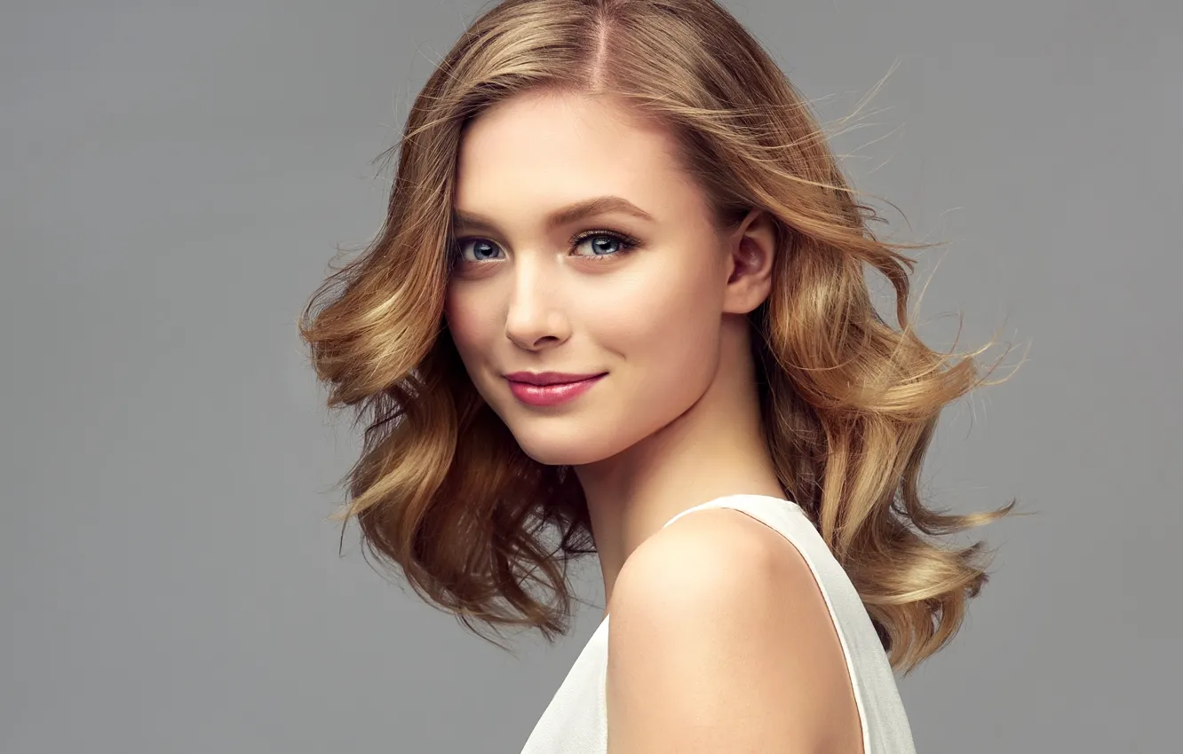 Photo wallpaper girl, smile, portrait, model, Sofia Zhuravets'