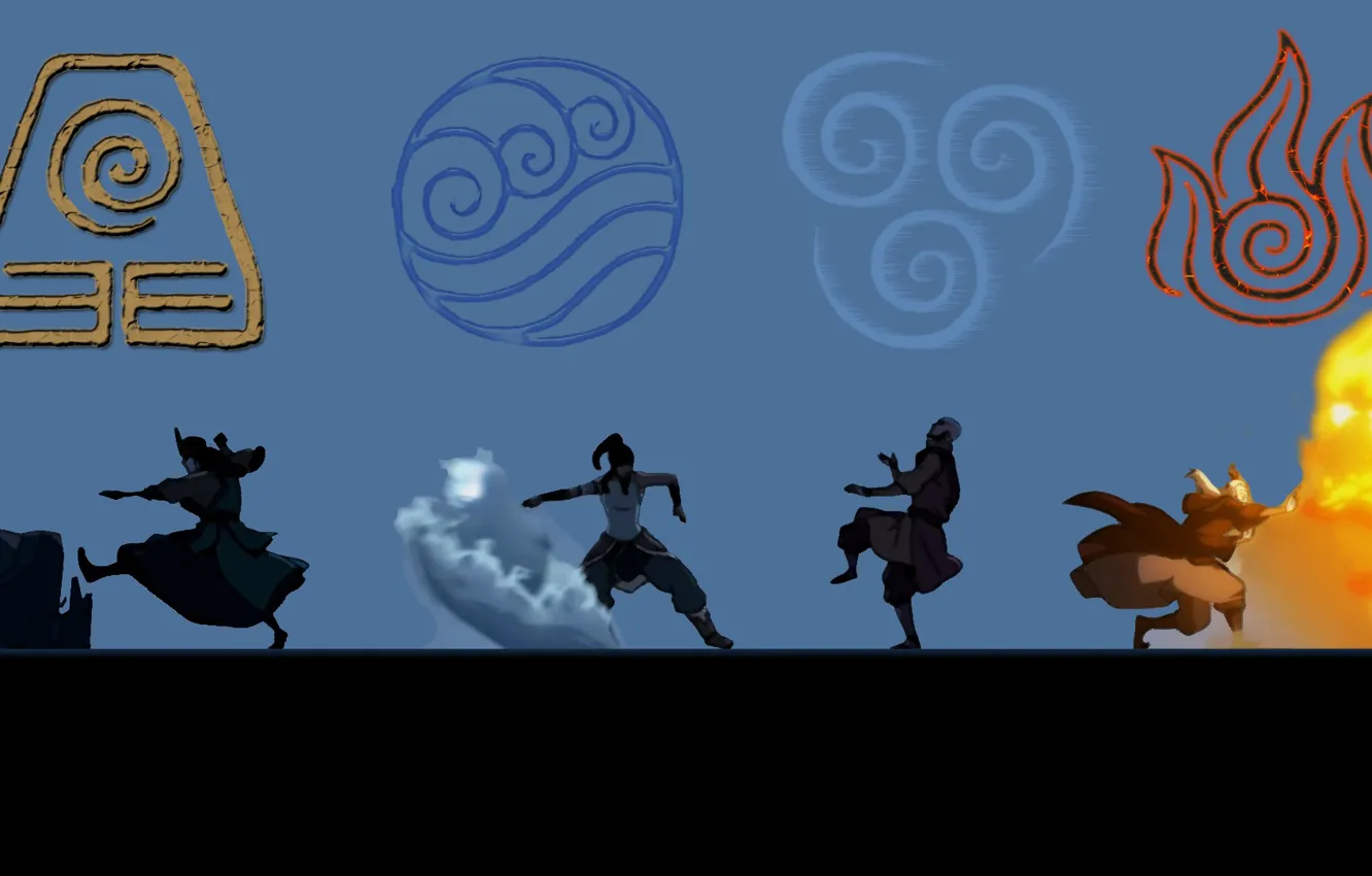Photo wallpaper water, fire, earth, element, the air, avatar, avatar, The legend of Korra