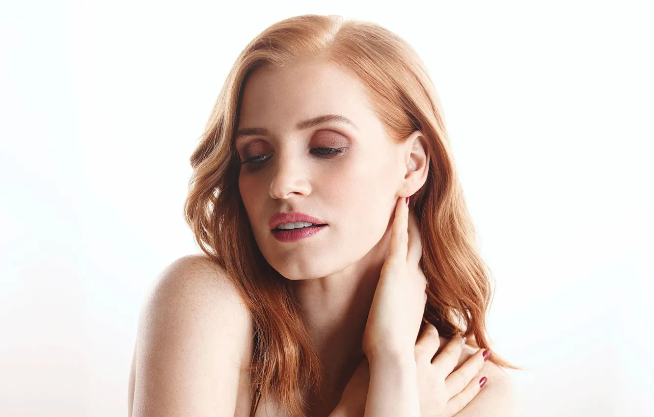 Photo wallpaper look, pose, makeup, actress, hair, Jessica Chastain, Jessica Chastain