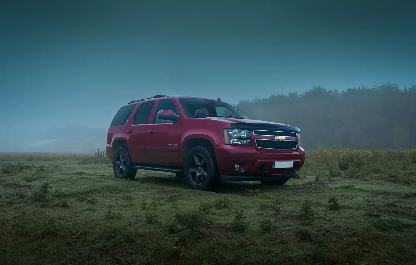 Photo wallpaper chevrolet, fog, tahoe