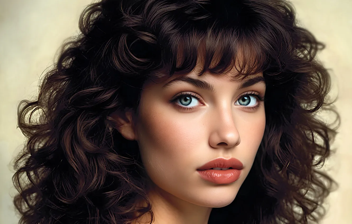 Photo wallpaper look, girl, face, hair, figure, portrait