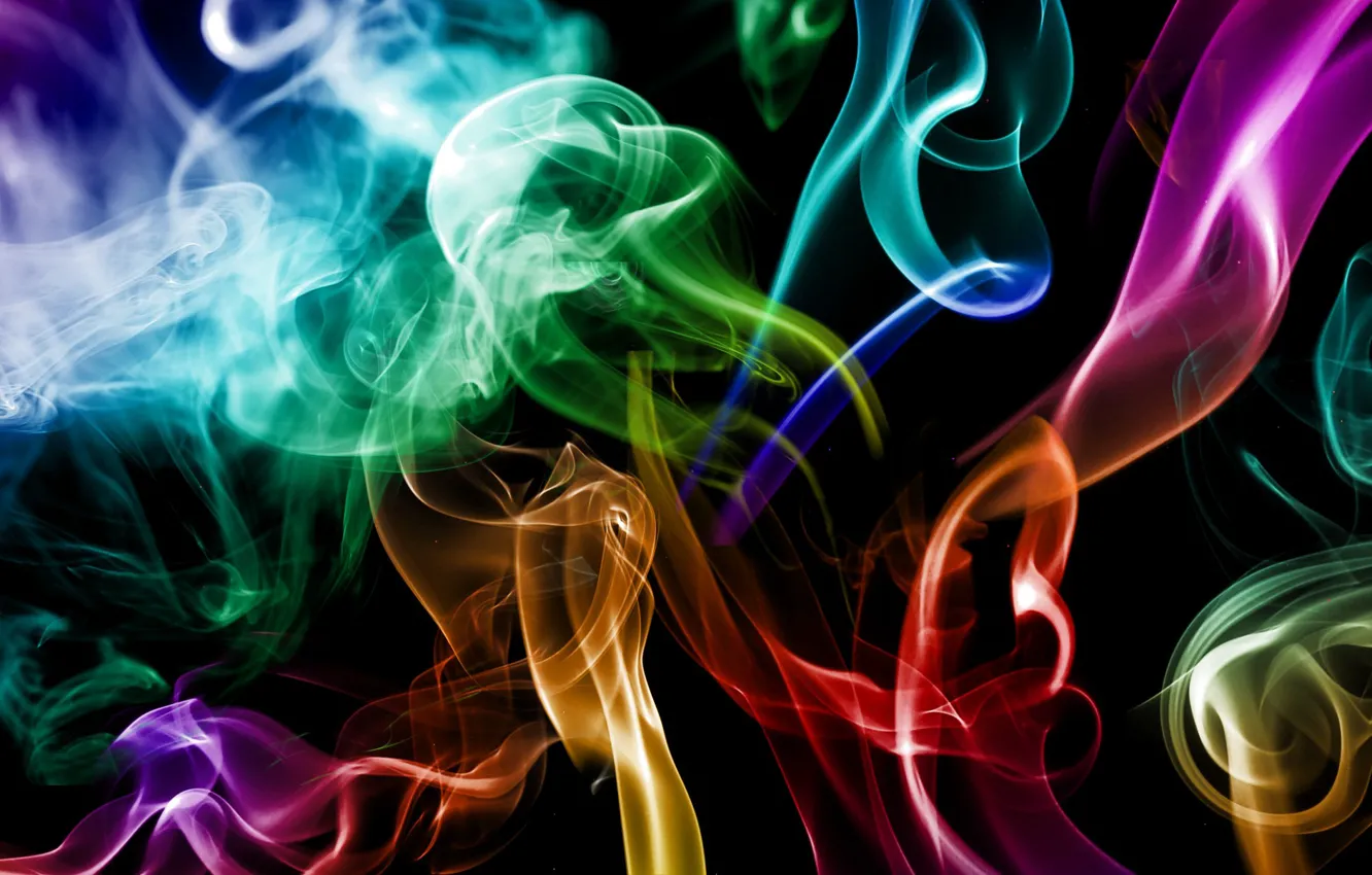 Photo wallpaper color, abstraction, creative, smoke, smoke, colours