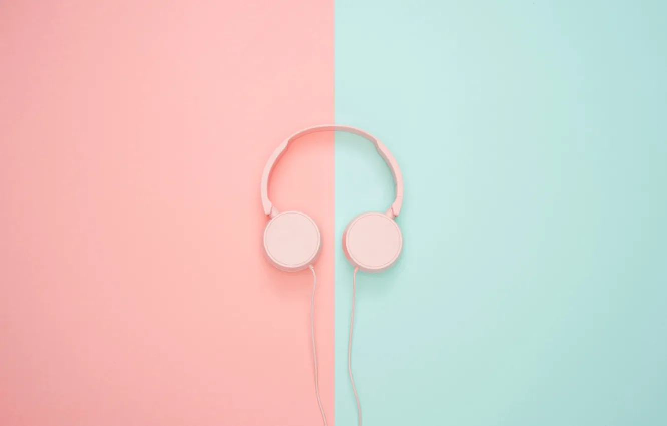 Photo wallpaper music, background, headphones