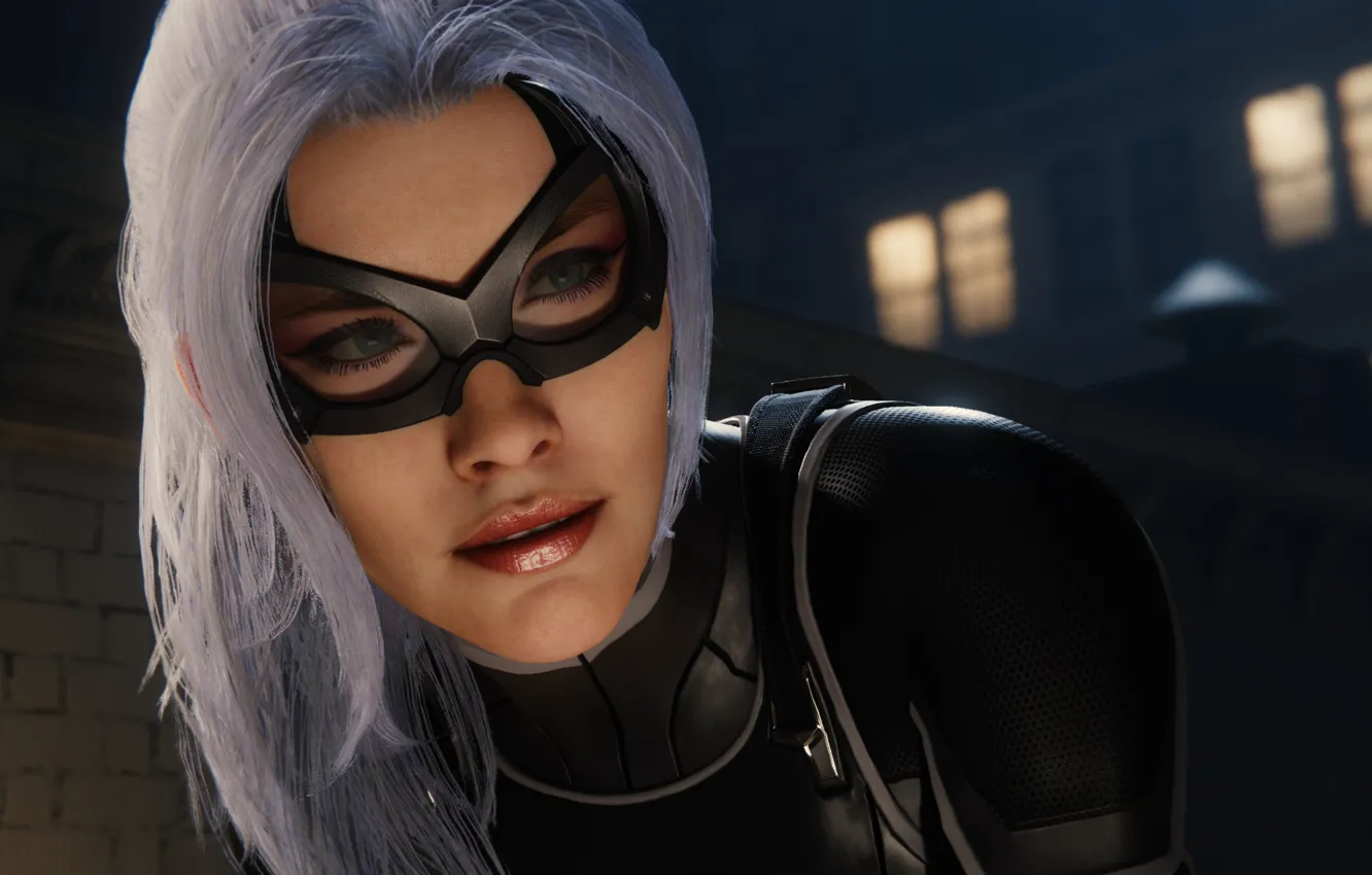 Photo wallpaper Sony, Marvel, mask, Spider-Man, Exclusive, PS4, Black Cat, Felicia Hardy
