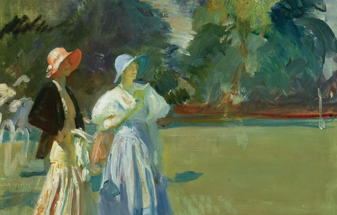 Photo wallpaper girls, picture, Alfred James Munnings, Alfred James Munnings, Ascot