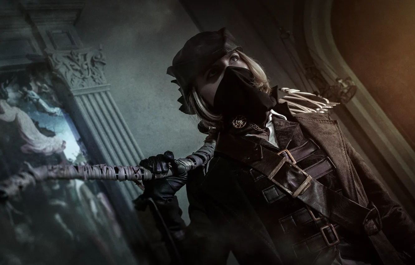 Photo wallpaper game, infection, sickle, hunter, blade, angel, hat, blonde