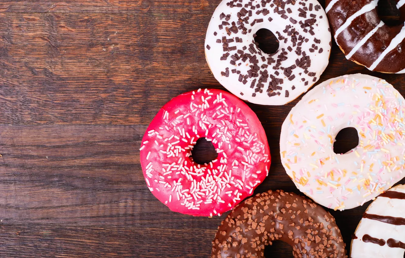 Photo wallpaper donuts, glaze, donuts
