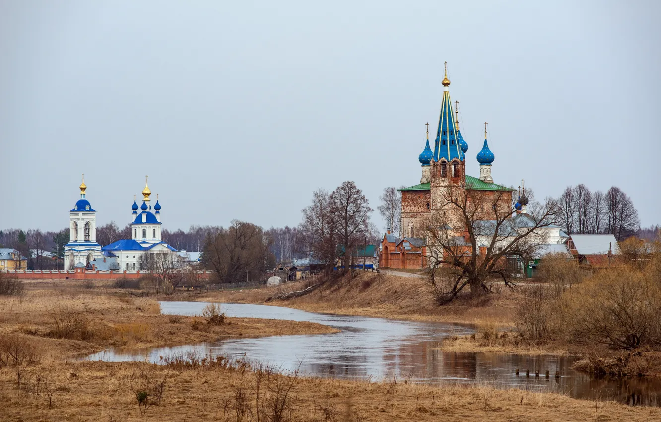 Photo wallpaper spring, Church, Russia, the monastery, Dunilovo, Kirill Sokolov, mother