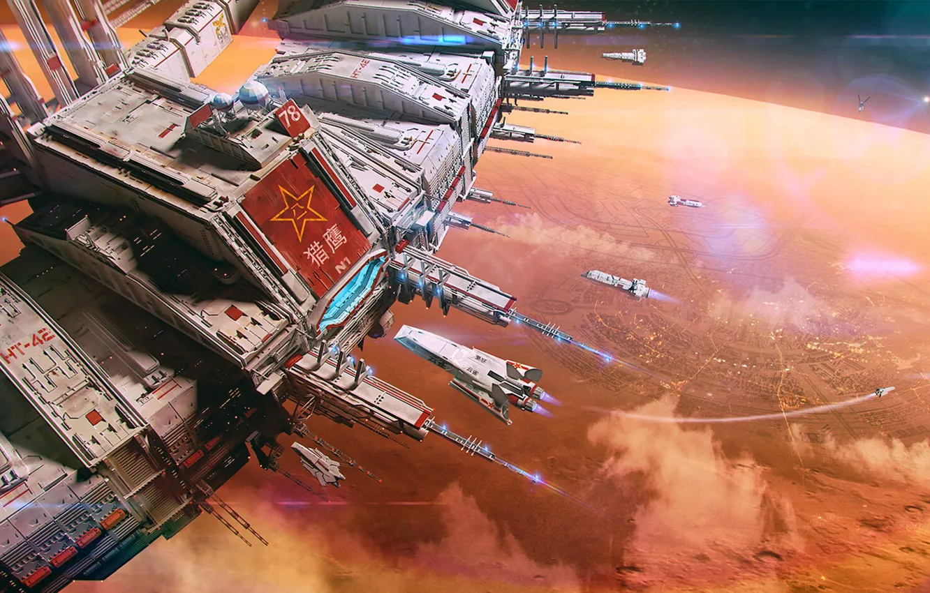 Photo wallpaper space station, Mr Menuhin, Vladimir Manyukhin, Gun Metal Games