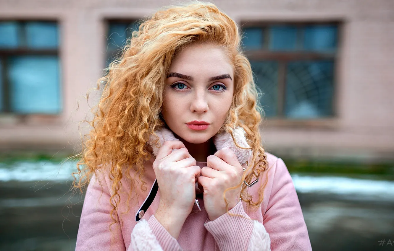 Photo wallpaper look, pose, model, portrait, makeup, jacket, hairstyle, beauty